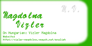 magdolna vizler business card